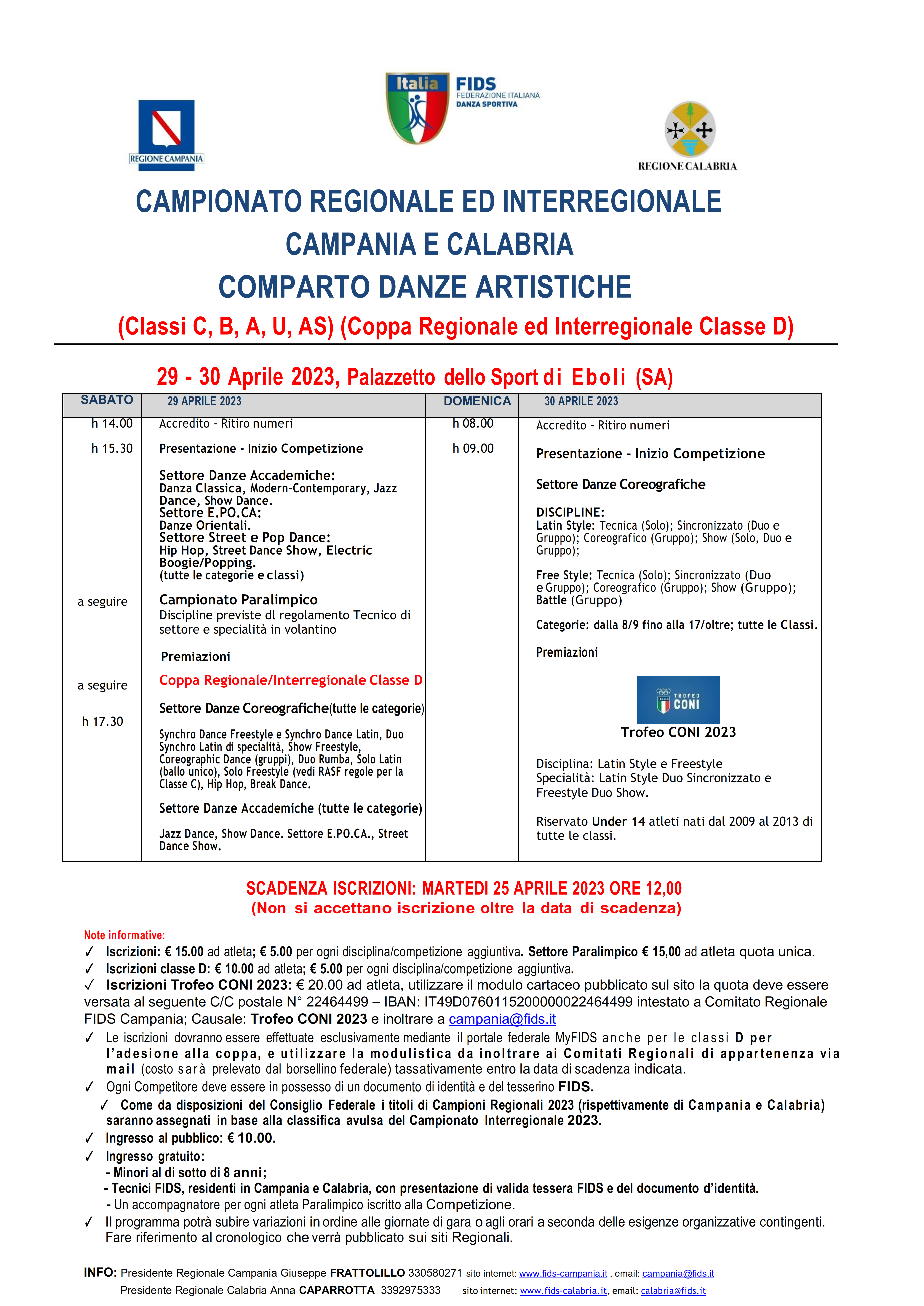 Locandina-Campionato-Regionale-Interregionale Artistiche-2023 Campania_001